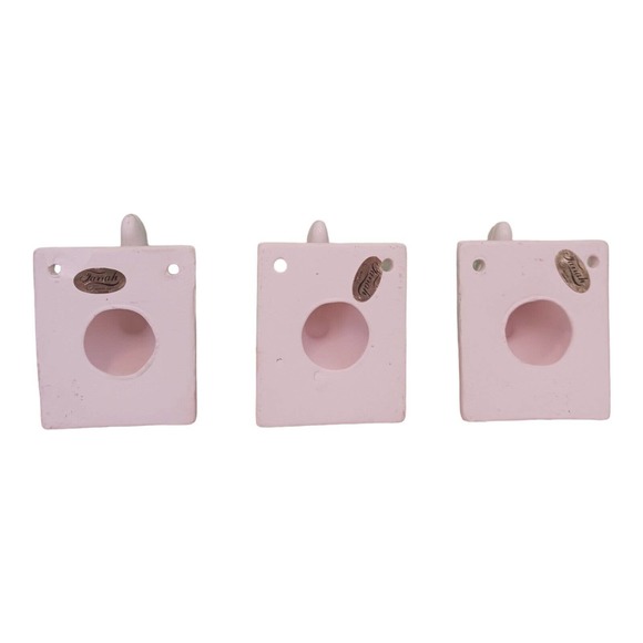 Vintage Ceramic Rooster Chicken Head Towel Apron Holder Wall Mount Farmhouse Set - Picture 8 of 16